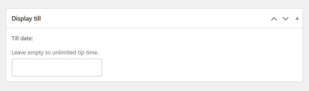 Create and display tips in the WordPress admin until a specified date