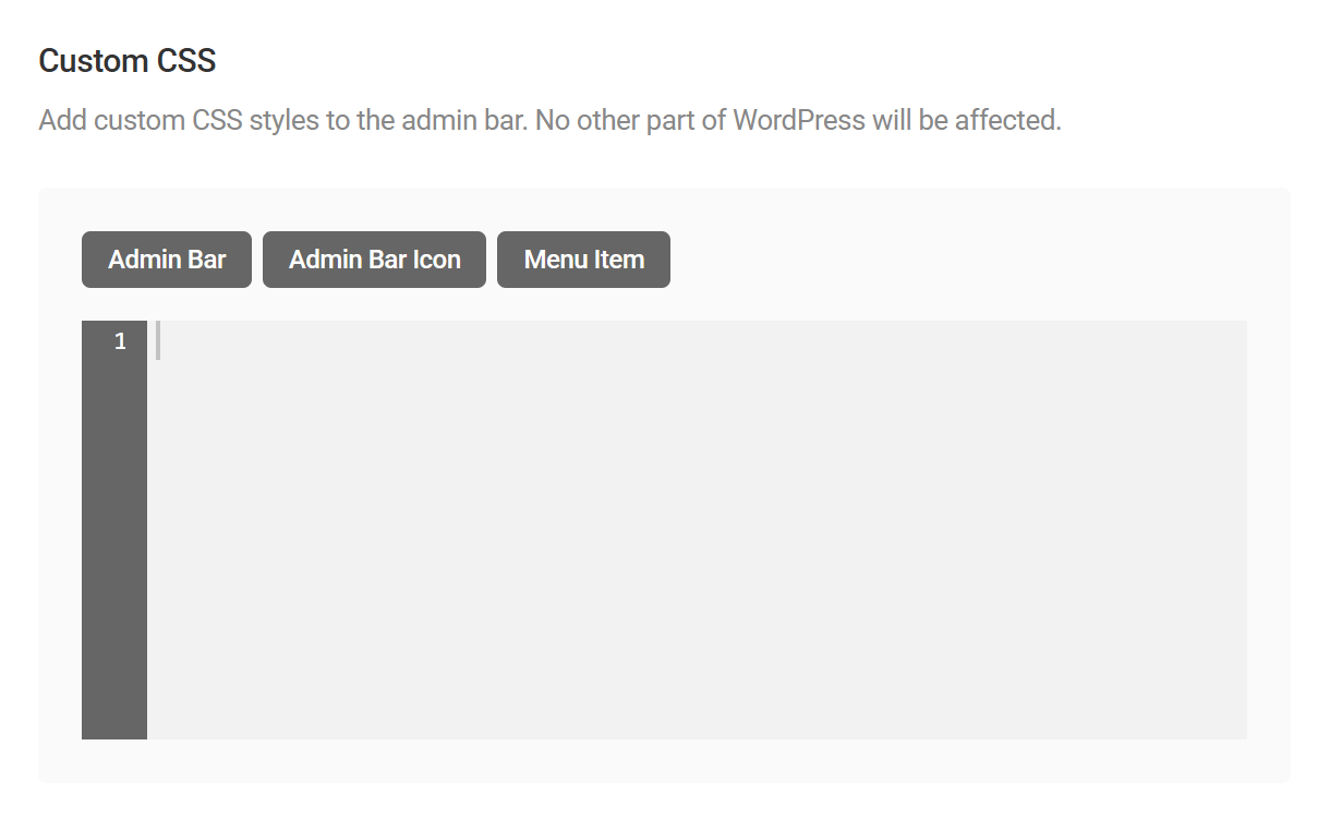 Style the admin bar with custom CSS in Branda