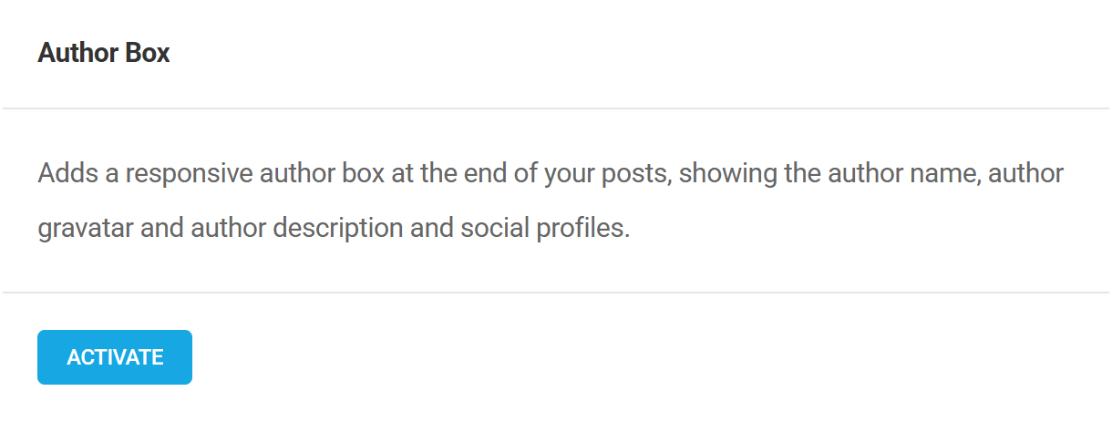 Activate Branda author box module