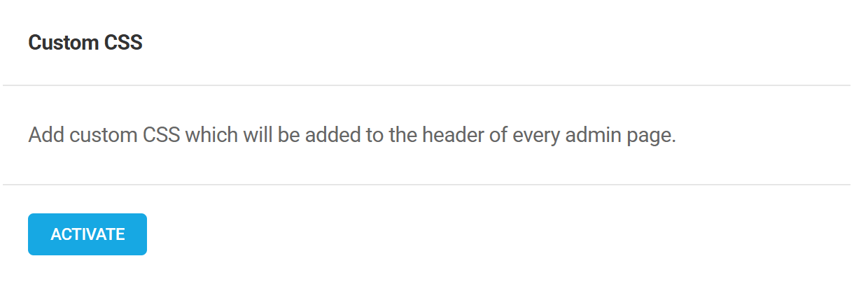 Activate Custom CSS module in Branda
