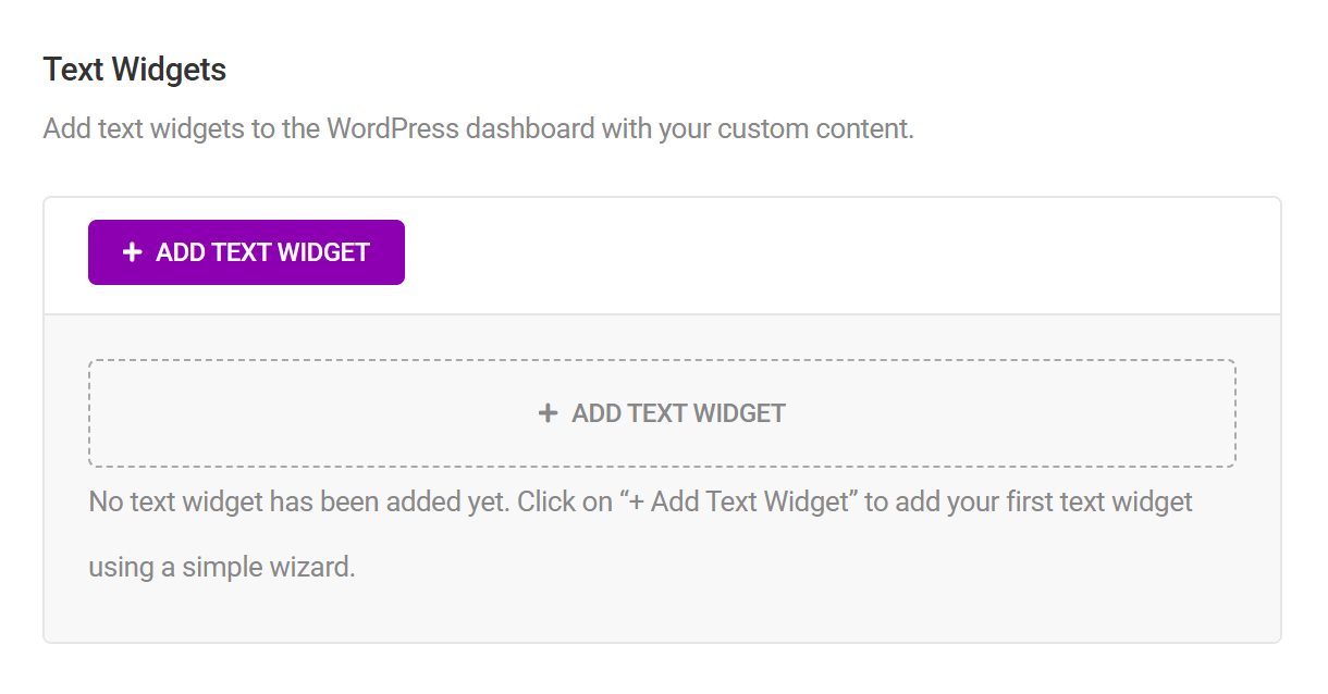 Custom widgets in Branda dashboard widgets module