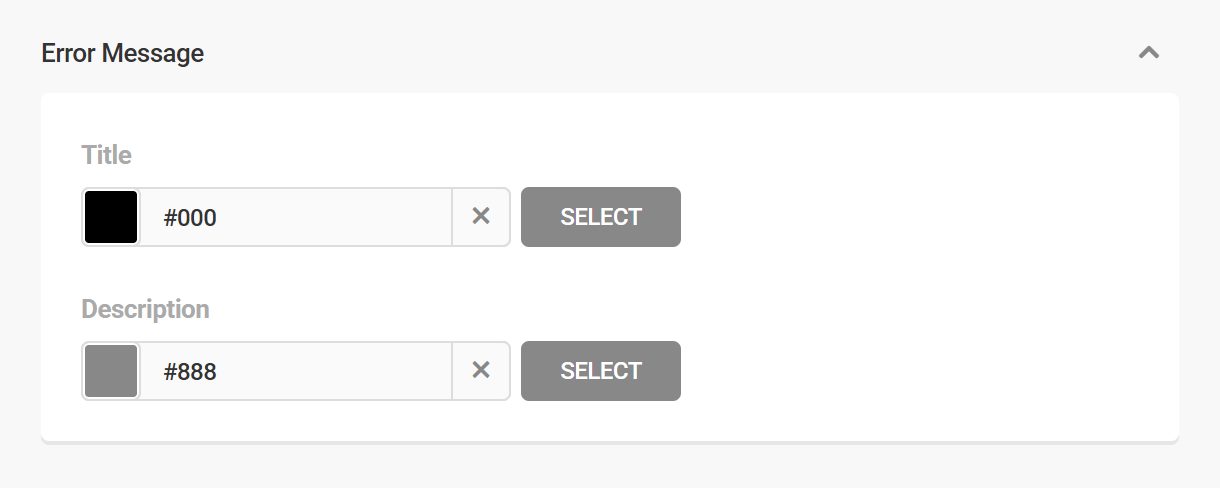Branda DB Error Page message color options