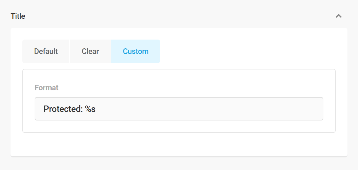 Password-protected title format in Branda document module