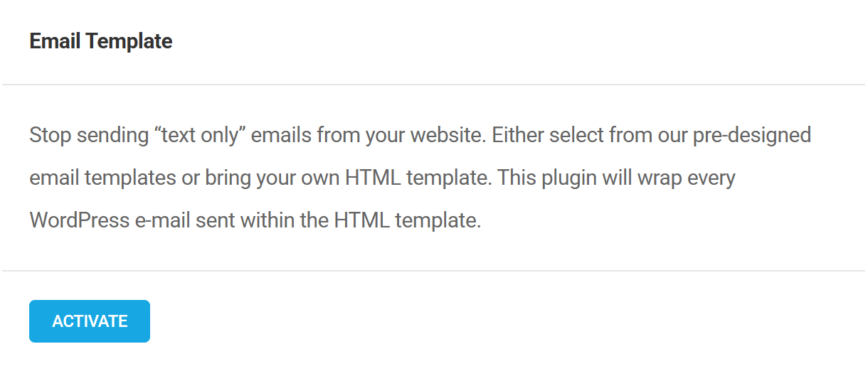 Activate Branda Email Template module