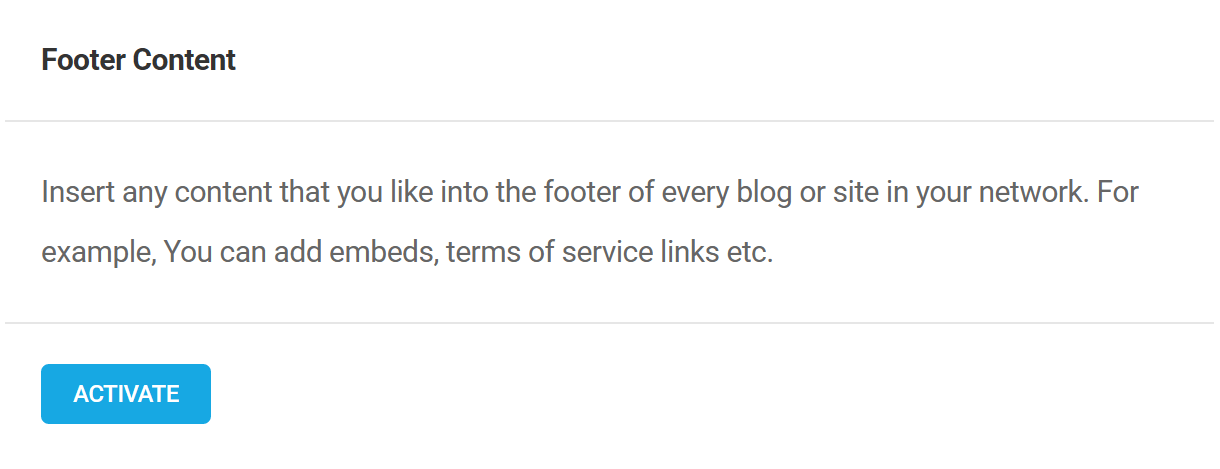 Activate Branda Footer Content module