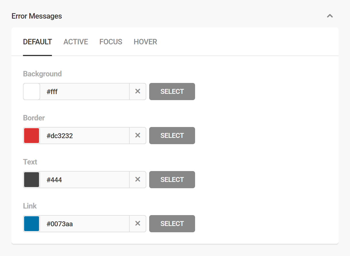 Branda login screen message colors