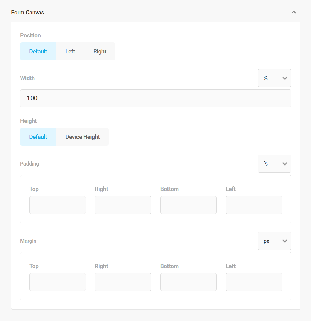 Branda login screen form canvas design