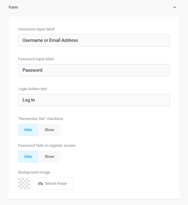 Branda-login-screen-form-options