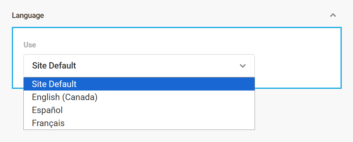 Select the login screen language in Branda