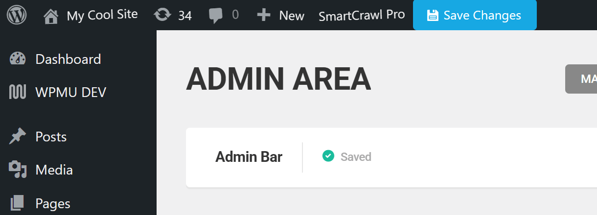 Reordering toolbar menu items in Branda