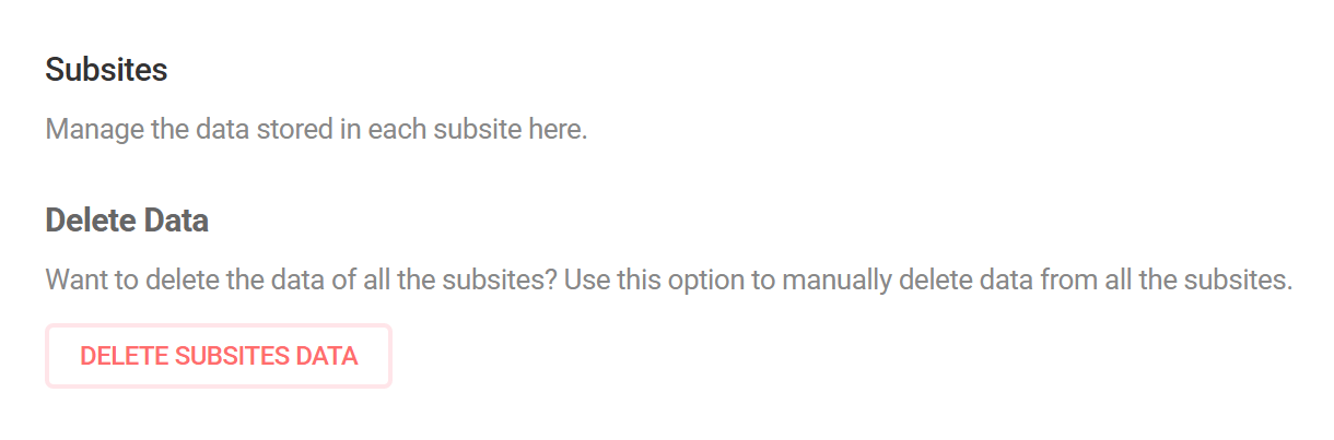 Multisite uninstall options in Branda settings