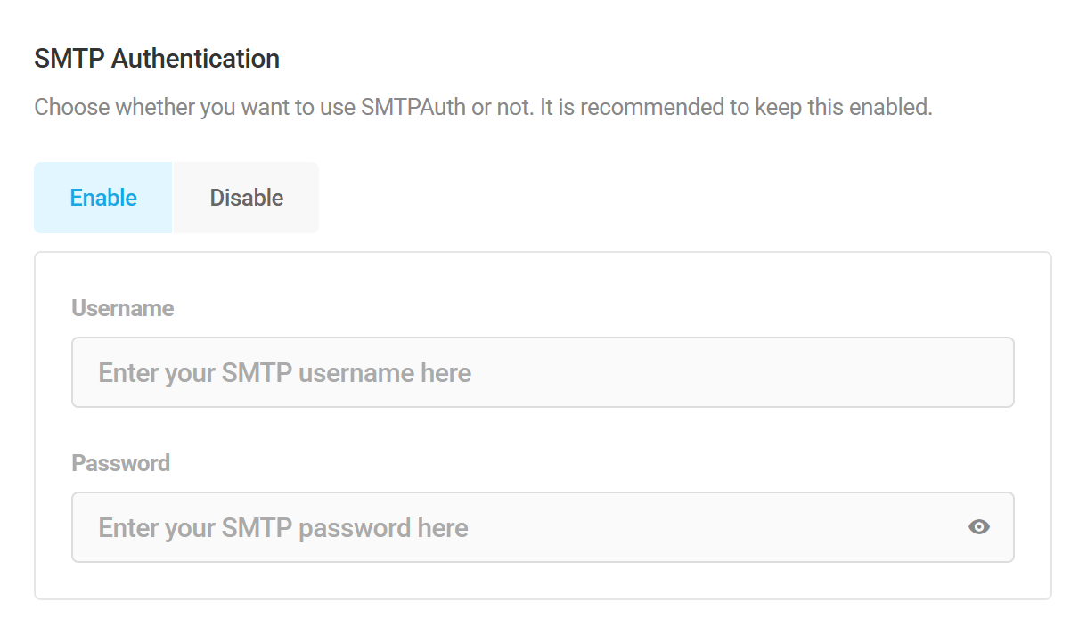 SMTP Authentication in Branda SMTP module