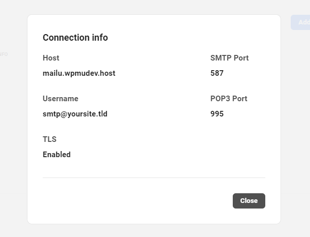 Using hosted email for SMTP