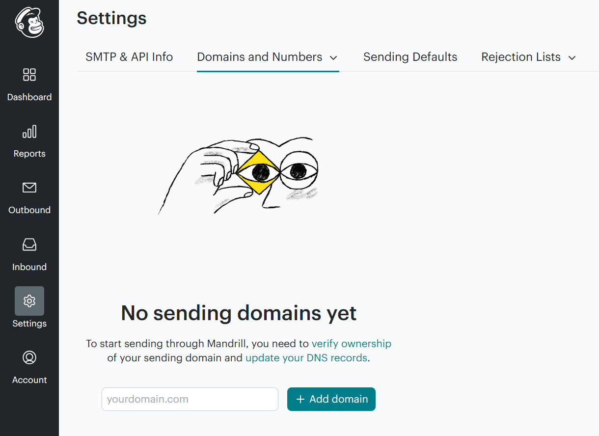Add domain to Mandrill
