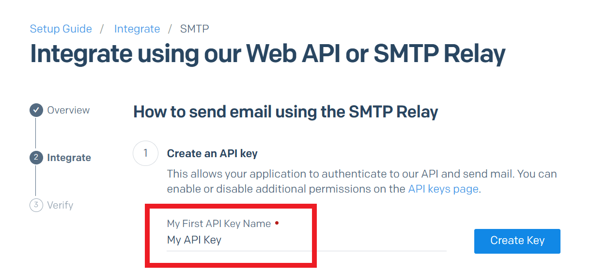 Sendgrid integration (step 2)