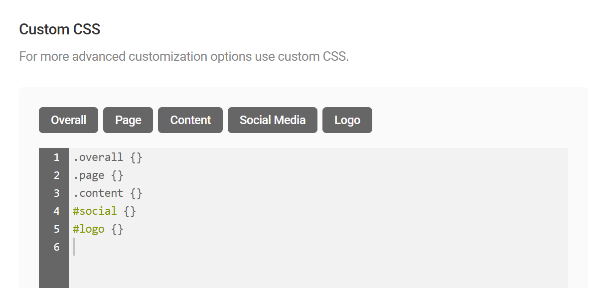 Branda status pages custom CSS