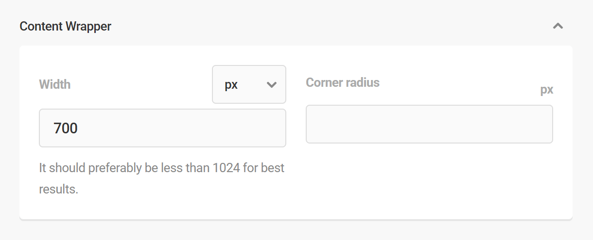 Branda status pages content wrapper design options