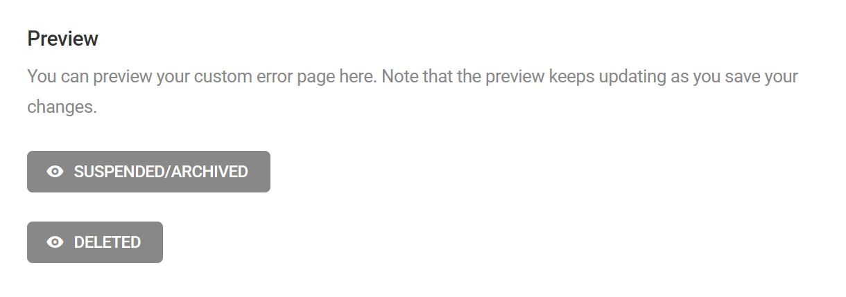 Branda status pages preview