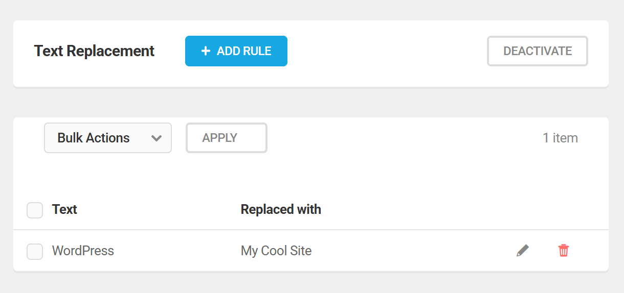 Branda text replacement rules list