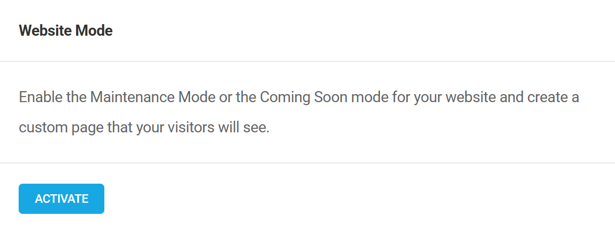 Activate Branda website mode module