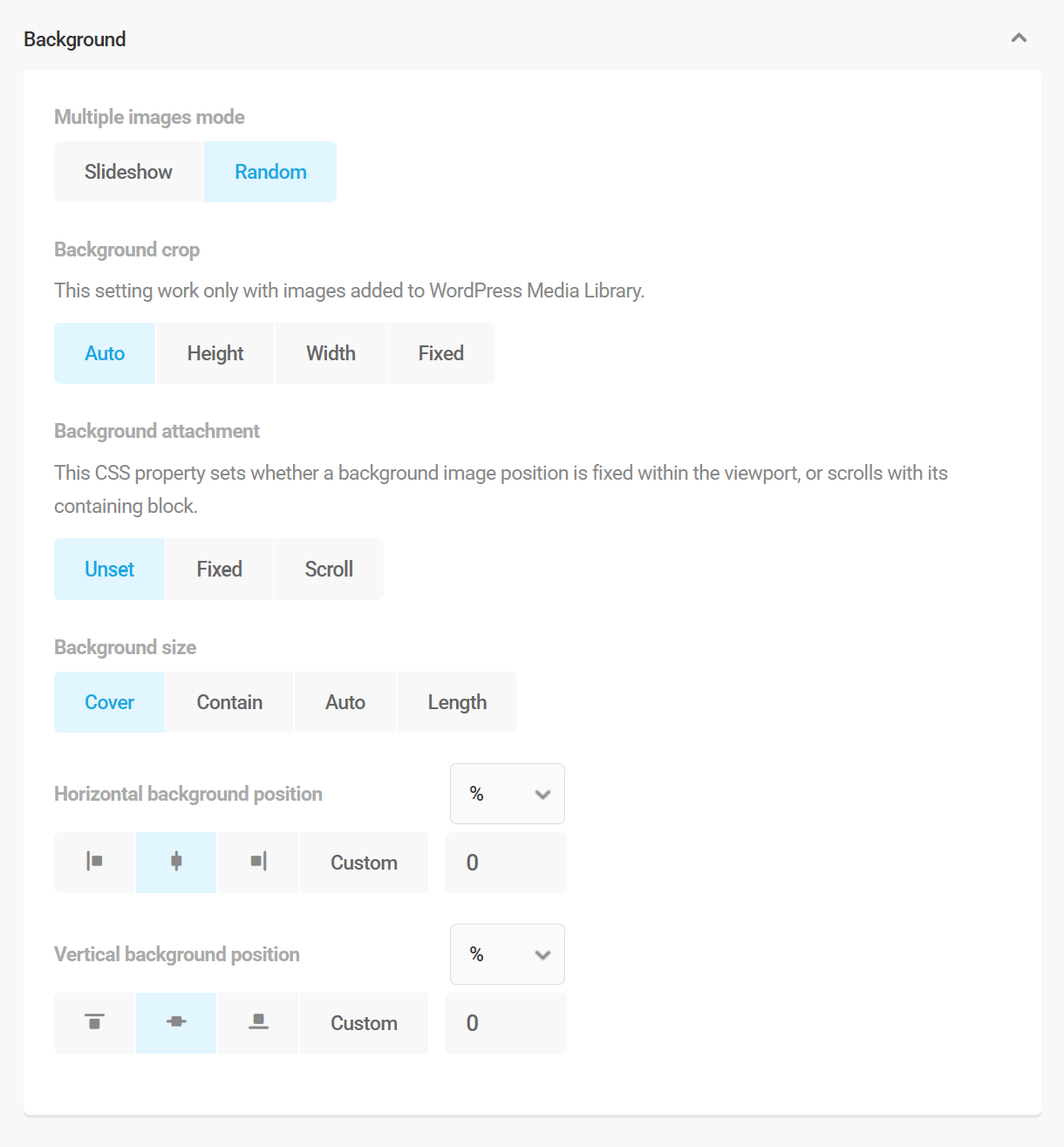 Branda website mode background design options