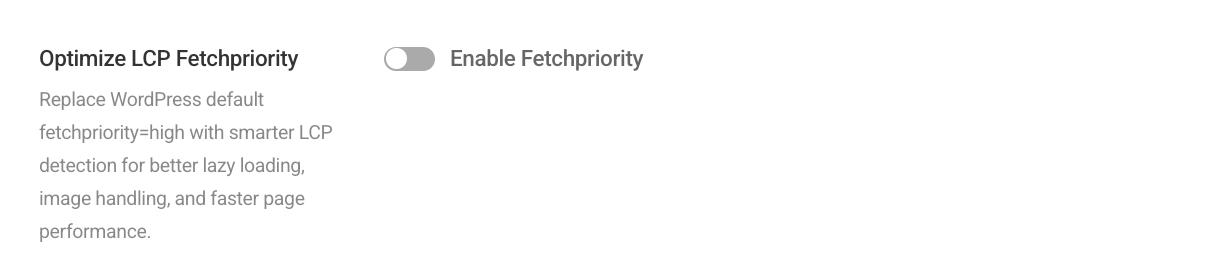 Enable optimizing LCP fetchpriority