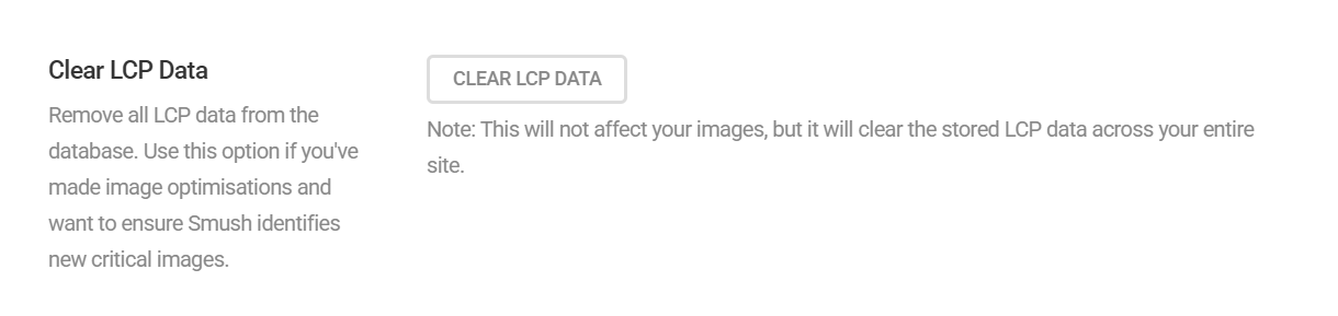 Clear all LCP preload data from a site