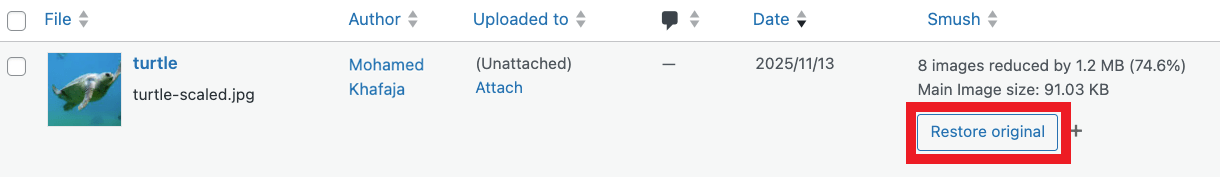 Restore original images