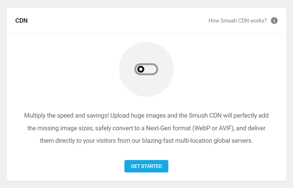 Enable Smush CDN