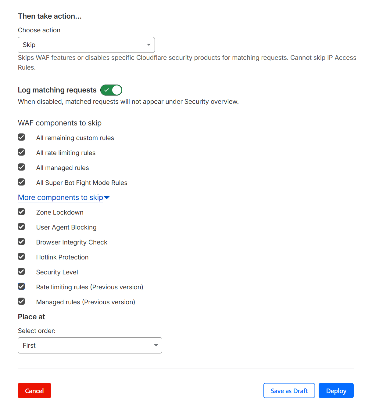 Add a custom security rule in Cloudflare