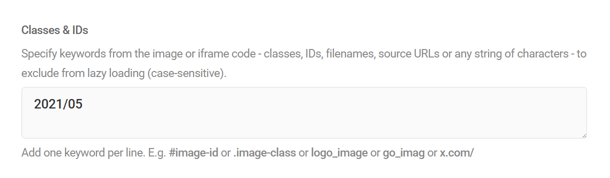 Exclude specific images and iframes from Smush lazy loading