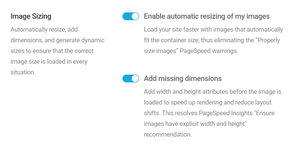 Image Sizing options in Smush Lazy Load