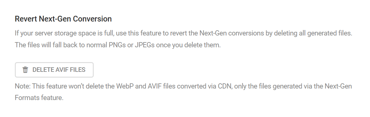 Revert next-gen conversion in Smush