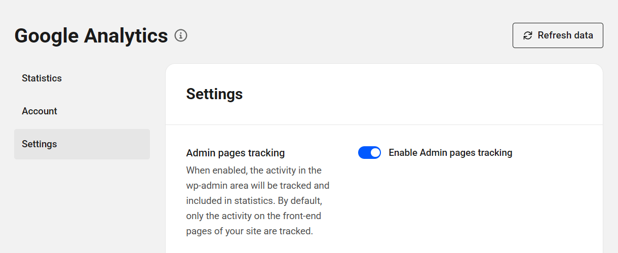 Beehive Settings enable admin tracking