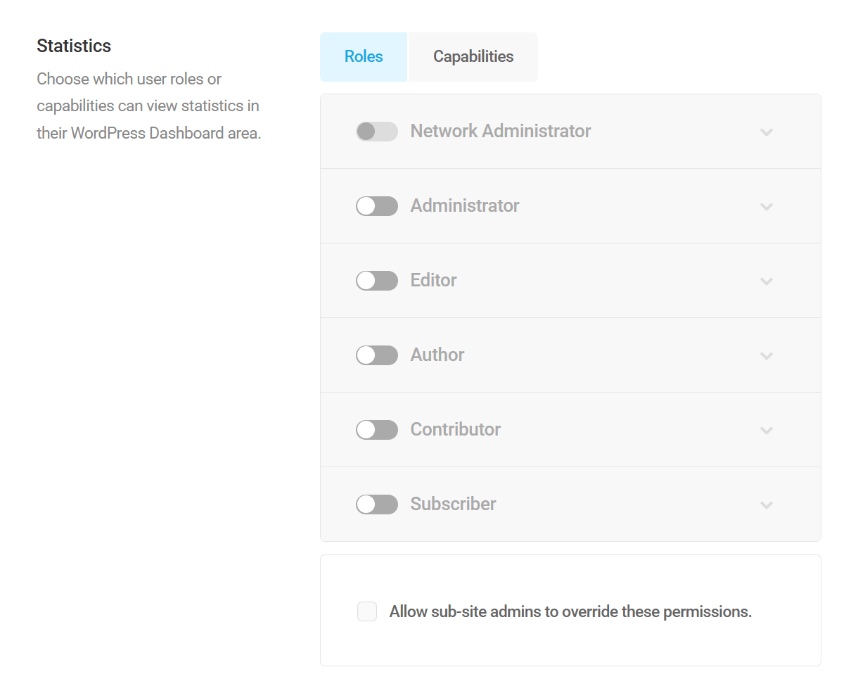 Allow user roles to view Beehive statistics