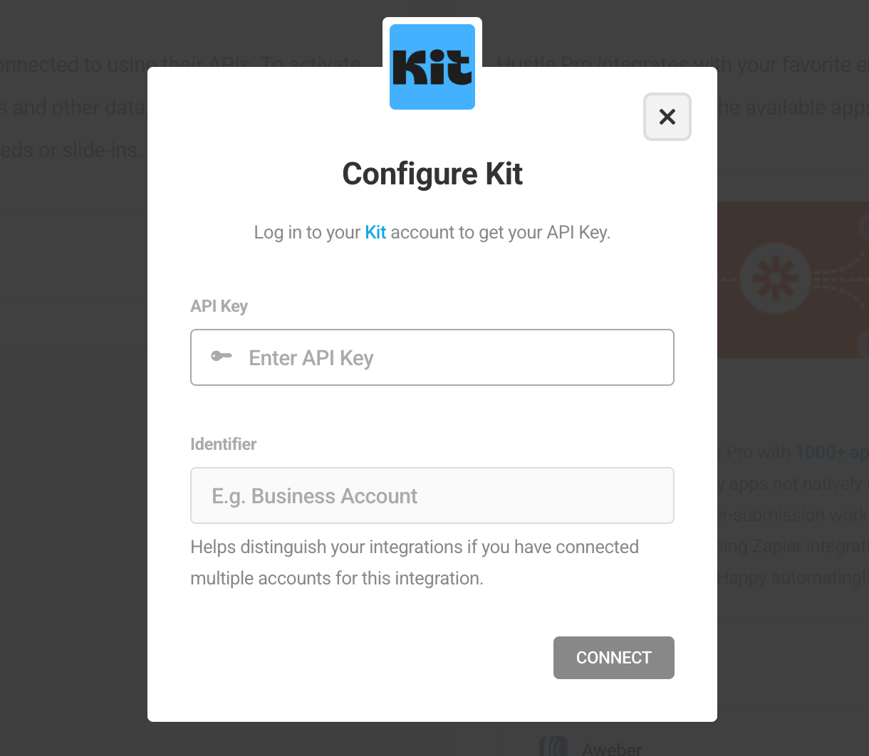 Kit integration with Hustle