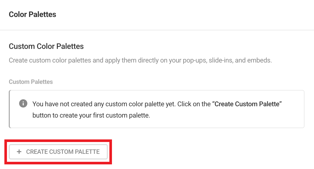 Create custom color palettes to use in any Hustle module