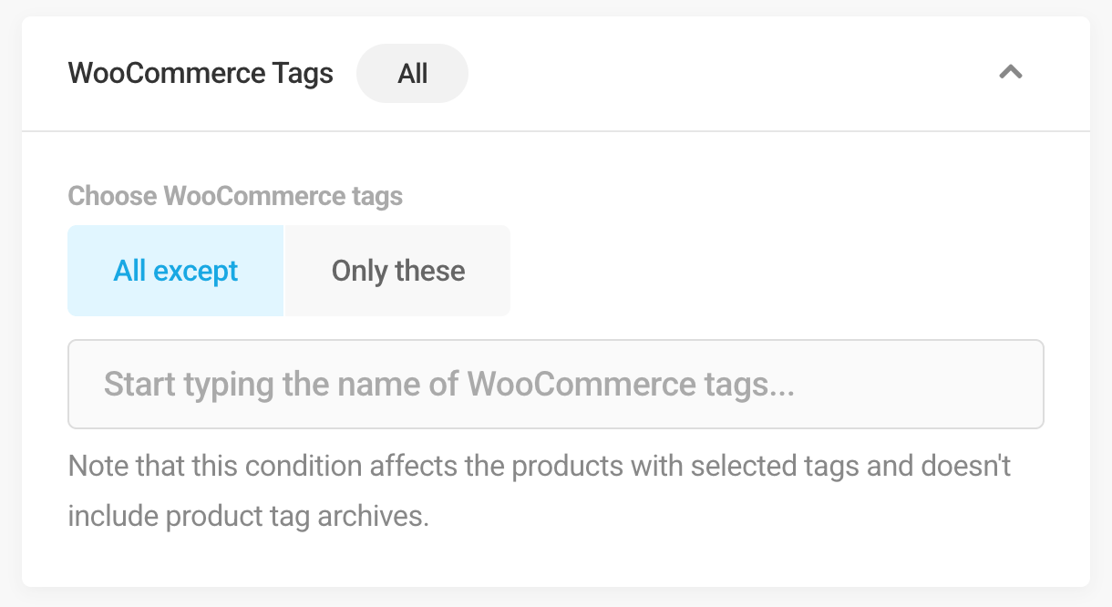 WooCommerce Tags visibility condition in Hustle modules
