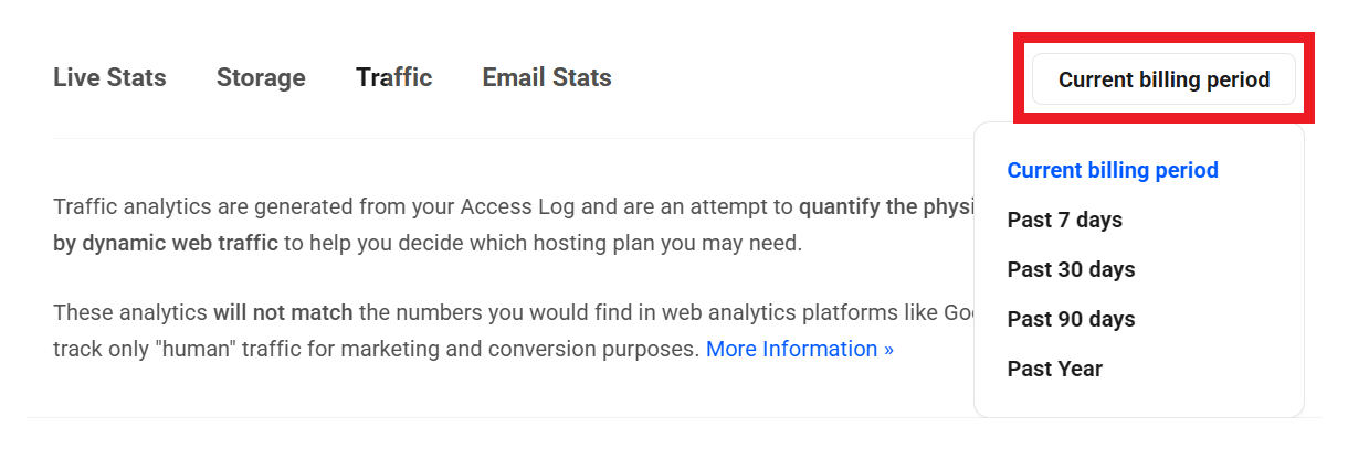 Analytics date range