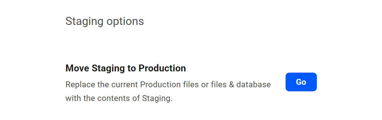 Push Staging to production
