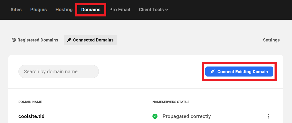 Connect a new domain to the Hub