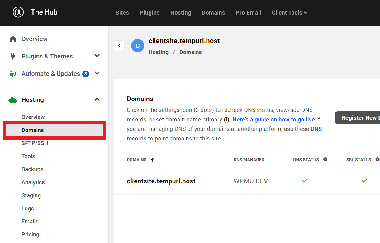 Create and add a subdomain to a WPMU DEV hosted site