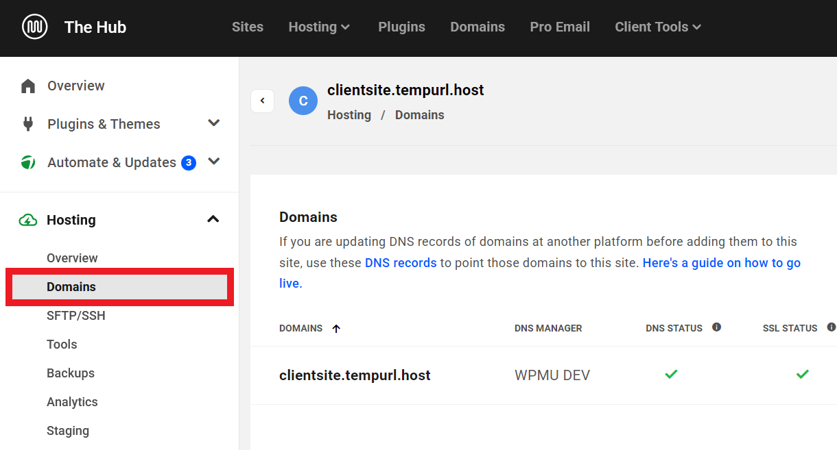 Create and add a subdomain to a WPMU DEV hosted site