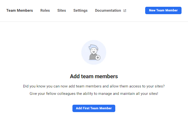 Add first team member to the Hub