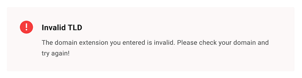 Invalid TLD