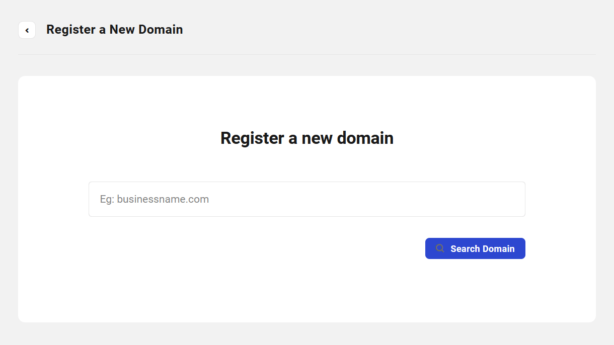 Register a new domain in the Hub Client