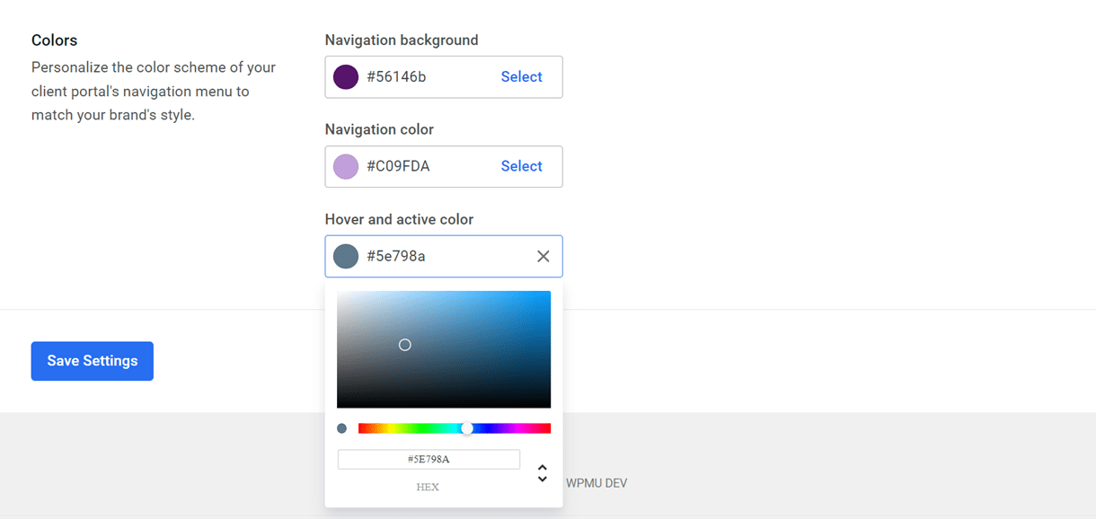 thc color palette