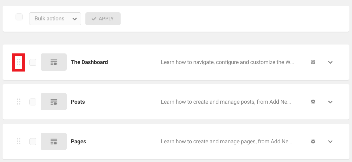 Dotted icon for playlists