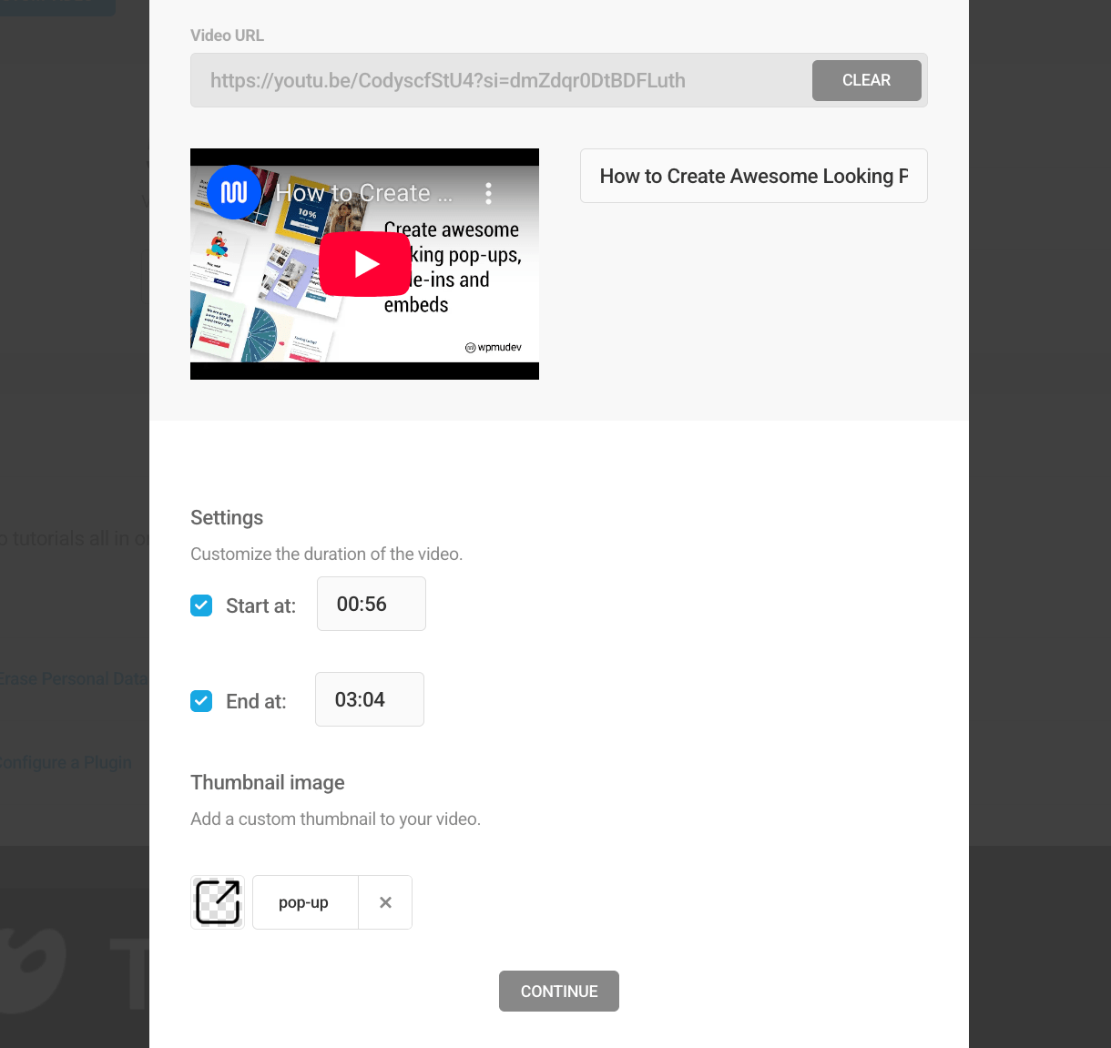 Custom video options in Integrated Video Tutorials
