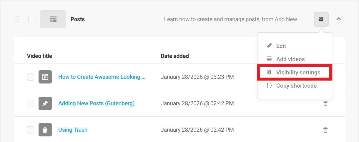 video tutorials playlist visibility2@2x